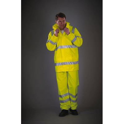 Hi-Vis Soft Flex Breathable Rain Jacket